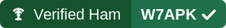 W7APK is a verified amateur radio operator